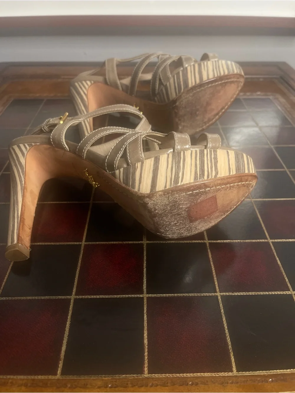 Prada Giunco Cage Sandals